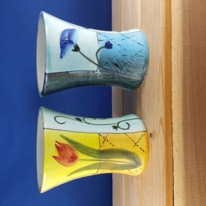 Two (2) MONTAGE Collection Tumblers Designed by Elizabeth Munro, Canadian Potter